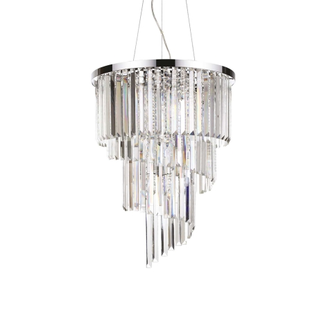 Ideal Lux Carlton suspension lamp in crystal