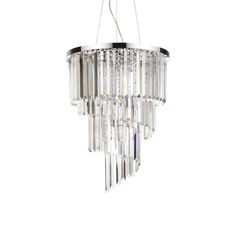 Ideal Lux Carlton suspension lamp in crystal Ideal Lux Carlton suspension lamp in crystal