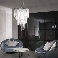 Ideal Lux Carlton suspension lamp in crystal