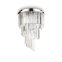 Ideal Lux Carlton ceiling lamp in crystal