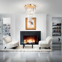 Ideal Lux Carlton ceiling lamp in crystal