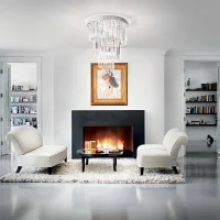 Ideal Lux Carlton ceiling lamp in crystal