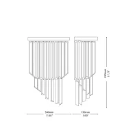 Ideal Lux Carlton wall lamp in crystal