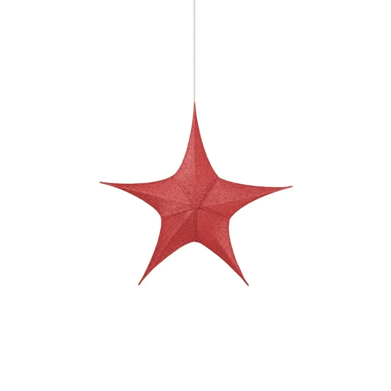New Lamps decorative red star 3D glitter fabric New Lamps decorative red star 3D glitter fabric