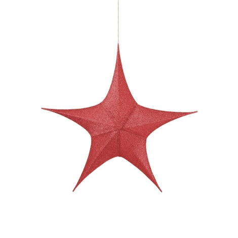 New Lamps decorative red star 3D glitter fabric