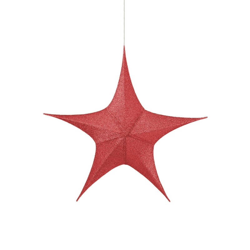 New Lamps decorative red star 3D glitter fabric New Lamps decorative red star 3D glitter fabric