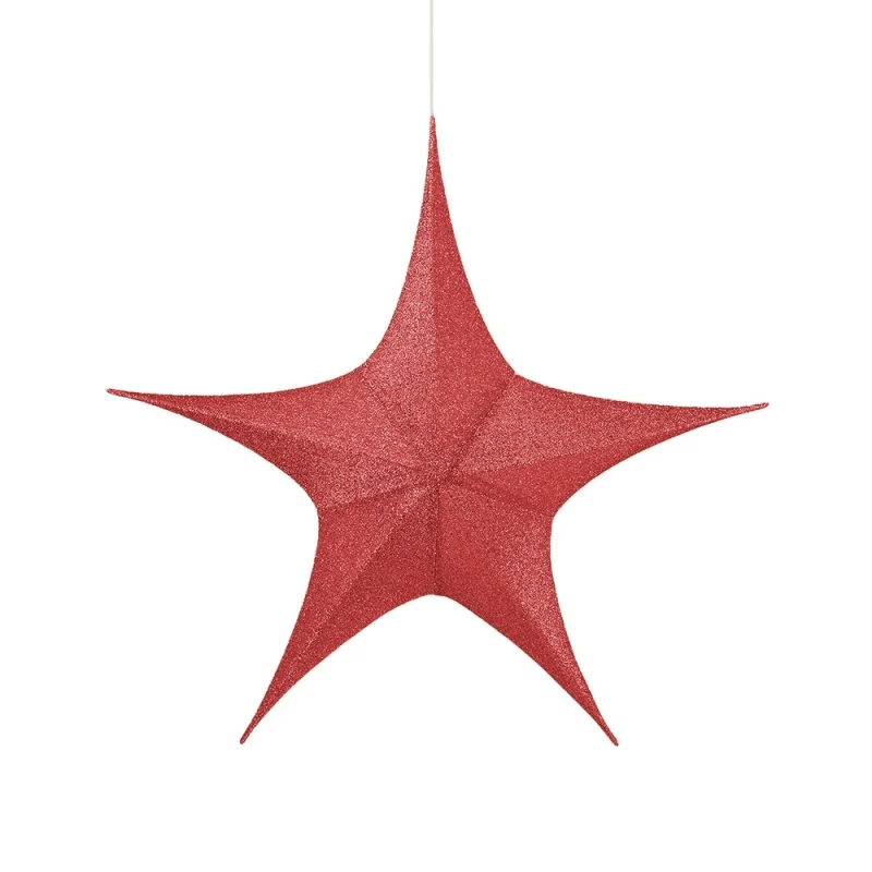 New Lamps decorative red star 3D glitter fabric New Lamps decorative red star 3D glitter fabric