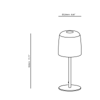Ledsc4 Levels led table lamp in blown glass