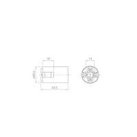 Lampholder E14 one-piece