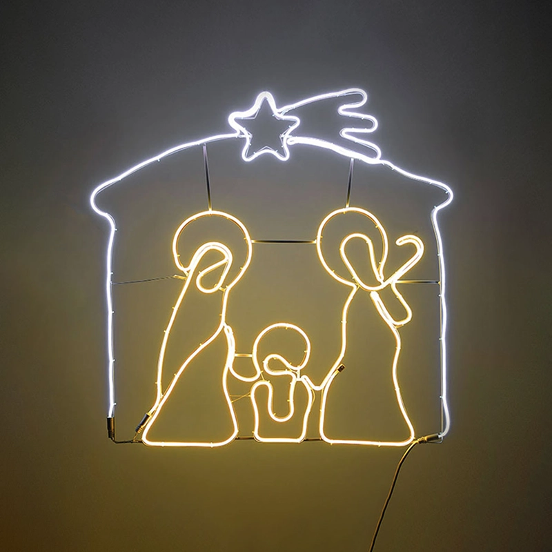 New Lamps Nativity Shack LED 2D 60W 75cm Neutral Warm Light
