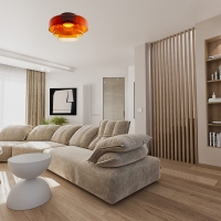 Ledsc4 Levels led ceiling lamp in blown glass