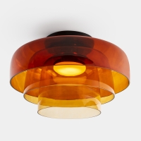 Ledsc4 Levels led ceiling lamp in blown glass
