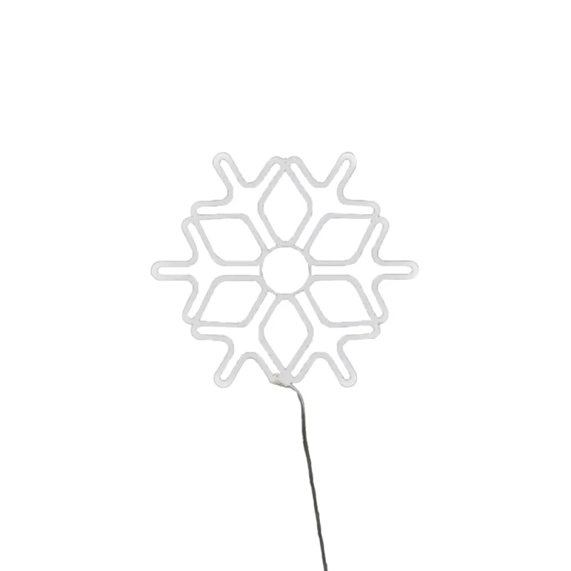 New Lamps Cristallo di Neve NEON LED 2D 60x60cm Luce Chiara per Esterno IP44