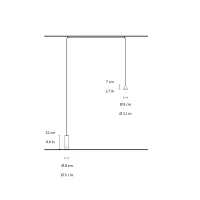 Karman Filomena led hanging-floor suspension lamp