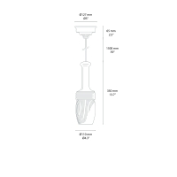 Aldo Bernardi Brushes suspension lamp