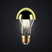 LED Lamp Globe A60 Gold half sphere E27 4.5W 2700K 450lm Clear