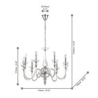 Ideal Lux Doge suspension lamp in blown glass