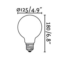 Lampadina LED Globo G120 Gold 6W 2400K E27 600lm Vetro ambrato