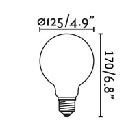Ideal Lux LED Lampadina E27 Globo D125 8W-75W 1020 lm 3000K a