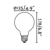 Bot Lighting Shot Lampadina Globo 125 LED E27 8W 2700K 1055lm