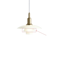 Louis Poulsen white middle shade for PH 3/2