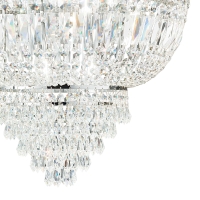 copy of Ideal Lux Pasha chrome suspension lamp with crystals