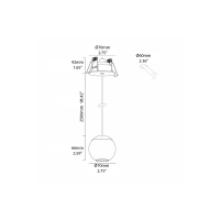 Beneito Faure Bora suspension lamp recessed