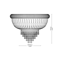 Ideal Lux Dubai ceiling lamp in crystal