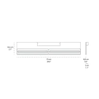 Cini&Nils Sottile 750 wall or ceiling lamp