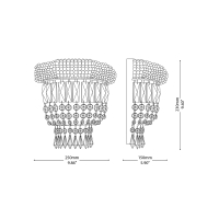 Ideal Lux Dubai wall lamp in crystal