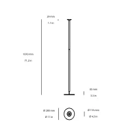 Stilnovo Luna lampada da terra led