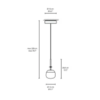 Vibia Tempo oval suspension lamp