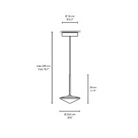 Vibia Tempo diamond suspension lamp
