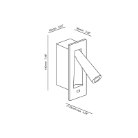 Ledsc4 Gamma SR Slim led wall lamp orientable
