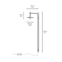 Vibia Tempo vertical wall lamp with switch