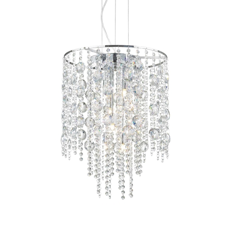 Ideal Lux Evasione led suspension lamp in crystal