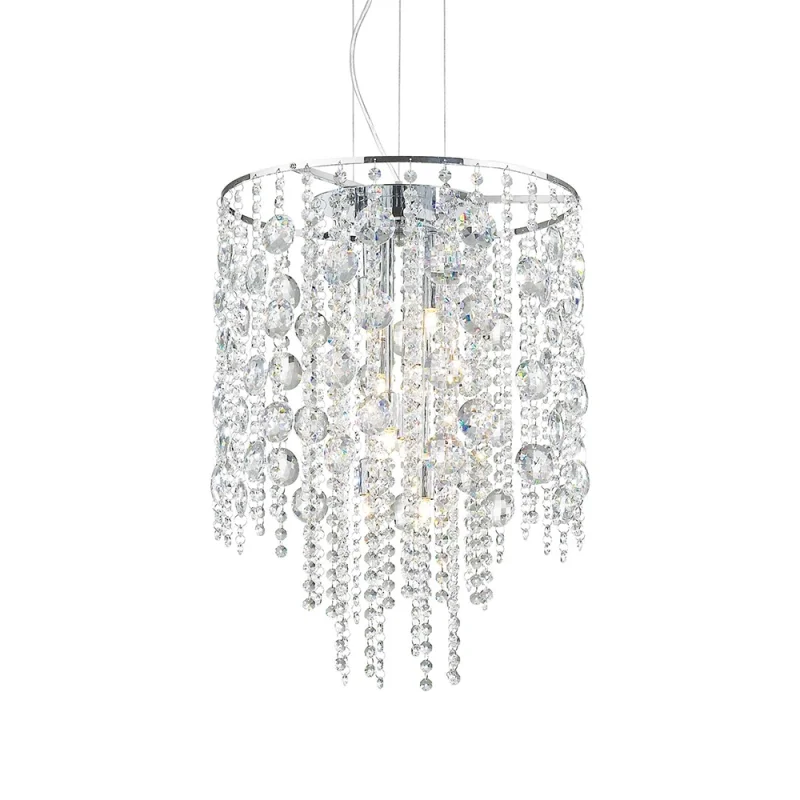 Ideal Lux Evasione led suspension lamp in crystal