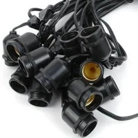 Black String Light 10 Lamp holder with descent cable E27 12.5 Black String Light 10 Lamp holder with descent cable E27 12.5