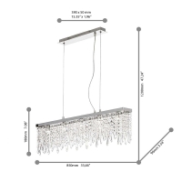 Ideal Lux Giada led suspension lamp in crystal