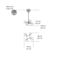 Gallotti&Radice Bolle lampada a sospensione led