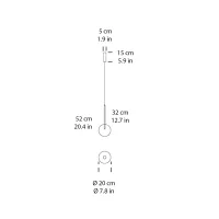 Gallotti&Radice Bolle Sola led suspension lamp