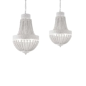 Ideal Lux Monet suspension lamp in wood