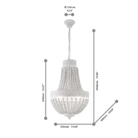 Ideal Lux Monet suspension lamp in wood