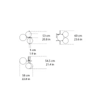 Gallotti&Radice Bolle Aria lampada da parete soffitto led