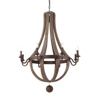 Ideal Lux Millennium suspension lamp in wood