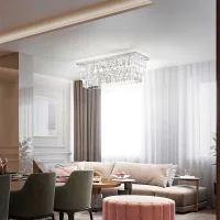 Ideal Lux Martinez ceiling lamp in crystal