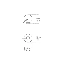 Gallotti&Radice Bolle lampada da tavolo led singola