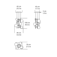 Gallotti&Radice Bolle Tela lampada a sospensione led Gallotti&Radice Bolle Tela lampada a sospensione led