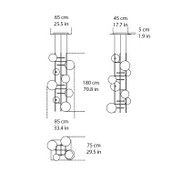 Gallotti&Radice Bolle Tela led suspension lamp