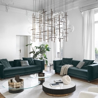 Gallotti&Radice Bolle Tela lampada a sospensione led
